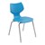 Flavors Stack Chair w/ Felt Glides & Platinum Frame (16" H)