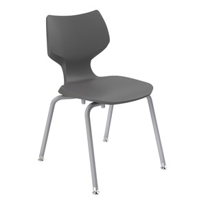 Flavors Stack Chair w/ Felt Glides & Platinum Frame (16" H)