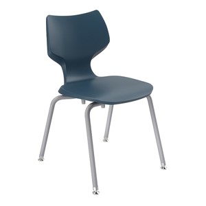 Flavors Stack Chair w/ Felt Glides & Platinum Frame (16" H)