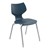 Flavors Stack Chair w/ Felt Glides & Platinum Frame (16" H)