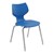 Flavors Stack Chair w/ Felt Glides & Platinum Frame (16" H)