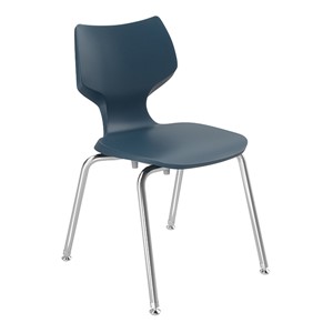 Flavors Stack Chair w/ Steel Glides & Chrome Frame (16" H)