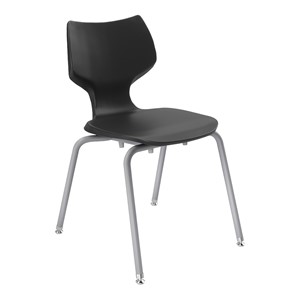 Flavors Stack Chair w/ Steel Glides & Platinum Frame (18" H)