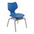 Flavors Noodle Chair w/ Felt Glides and Platinum Frame (16" H)