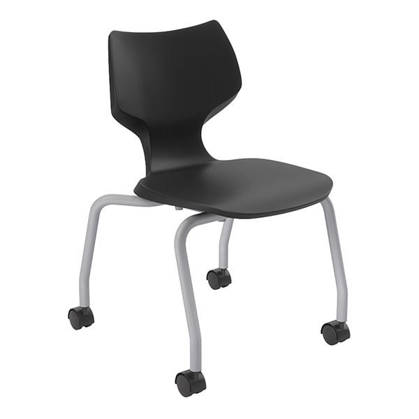 Flavors Mobile Stack Chair w/ Platinum Frame (16" H)