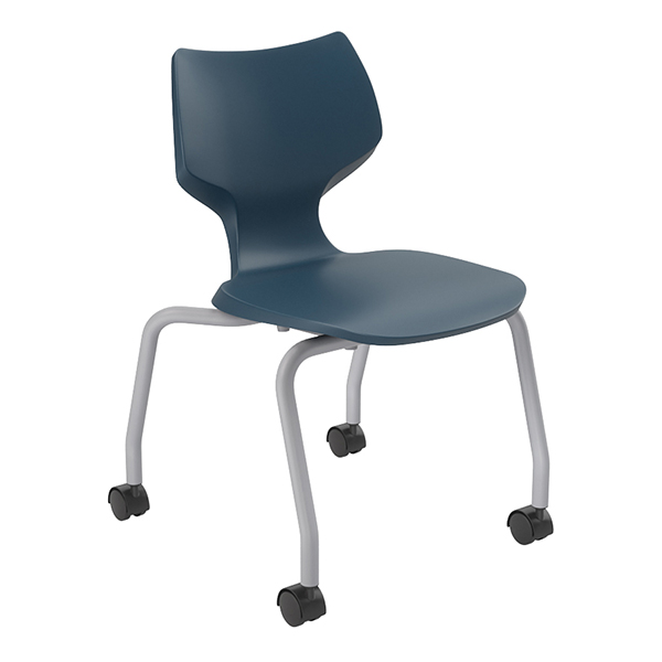 Flavors Mobile Stack Chair w/ Platinum Frame (16" H)