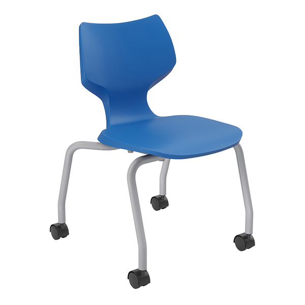 Flavors Mobile Stack Chair w/ Platinum Frame (16" H)