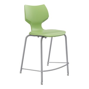 Flavors Fixed-Height Stool w/ Felt Glides and Platinum Frame (24" H)