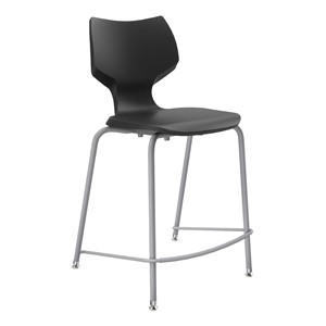 Flavors Fixed-Height Stool w/ Felt Glides and Platinum Frame (24" H)