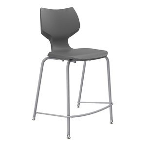 Flavors Fixed-Height Stool w/ Felt Glides and Platinum Frame (24" H)