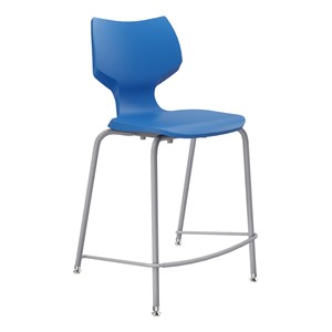 Flavors Fixed-Height Stool w/ Felt Glides and Platinum Frame (24" H)