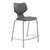 Flavors Fixed-Height Stool w/ Steel Glides and Platinum Frame (24" H)