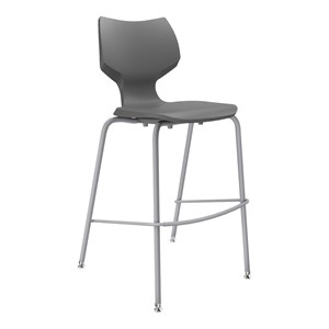 Flavors Fixed-Height Stool w/ Felt Glides & Platinum Frame (28" H)