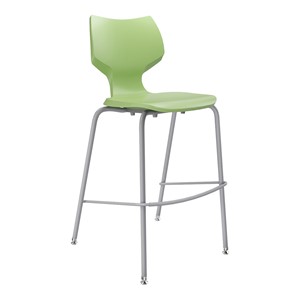Flavors Fixed-Height Stool w/ Steel Glides & Platinum Frame (28" H)