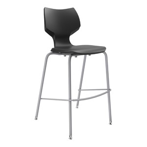 Flavors Fixed-Height Stool w/ Steel Glides & Platinum Frame (28" H)