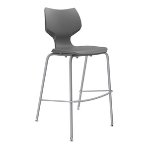 Flavors Fixed-Height Stool w/ Steel Glides & Platinum Frame (28" H)