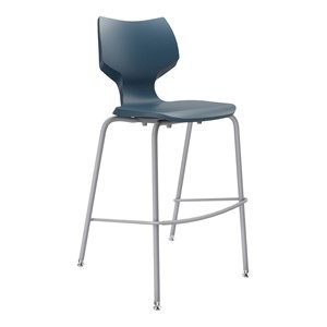 Flavors Fixed-Height Stool w/ Steel Glides & Platinum Frame (28" H)