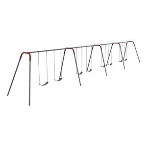 Modern Bipod Swing Set - Eight Seats (Four Bays)