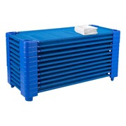 Blue Stackable Daycare Cot w/ Cot Sheet - Standard (52" L) - Pack of Cots