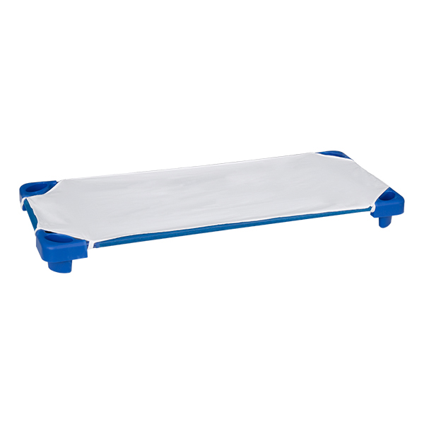 Stackable Daycare Cot, Blue, 52"L, Pack Of 12