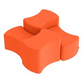 Shapes Series Vinyl Soft Seating Set - Bow Tie (Two 12" H & Two 18" H)