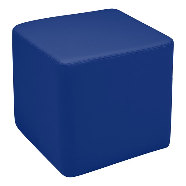 Shapes Vinyl Soft Seating - Cube (18" H) - Blue