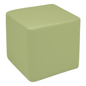 Shapes Vinyl Soft Seating - Cube (18" H) - Fern Green