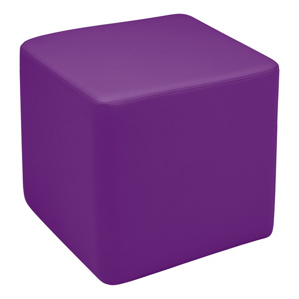 Shapes Vinyl Soft Seating - Cube (18" H) - Purple
