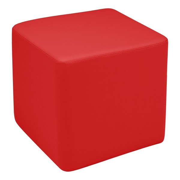 Shapes Vinyl Soft Seating - Cube (18" H) - Red