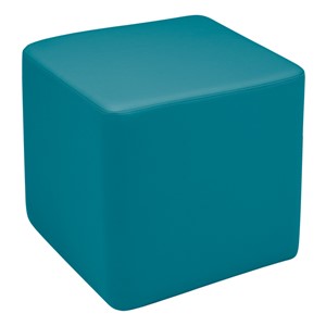 Shapes Vinyl Soft Seating - Cube (18" H) - Teal