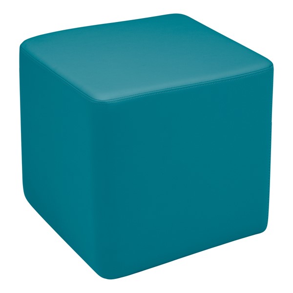 Shapes Vinyl Soft Seating - Cube (18" H) - Teal