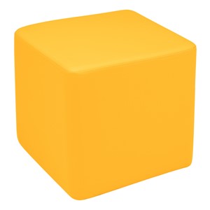 Shapes Vinyl Soft Seating - Cube (18" H) - Yellow