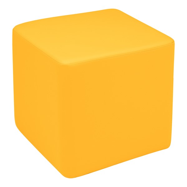 Shapes Vinyl Soft Seating - Cube (18" H) - Yellow