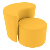 Shapes Series Vinyl Soft Seating Set - 12" H Cylinder & 18" H Teardrop