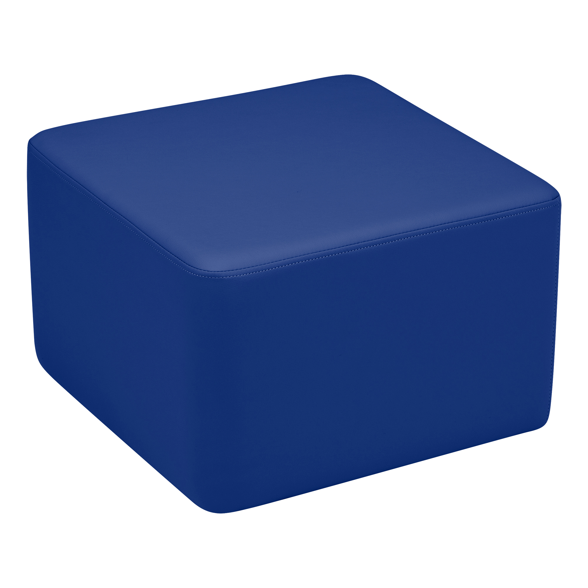 Shapes Vinyl Soft Seating - Cube (12" H) - Blue