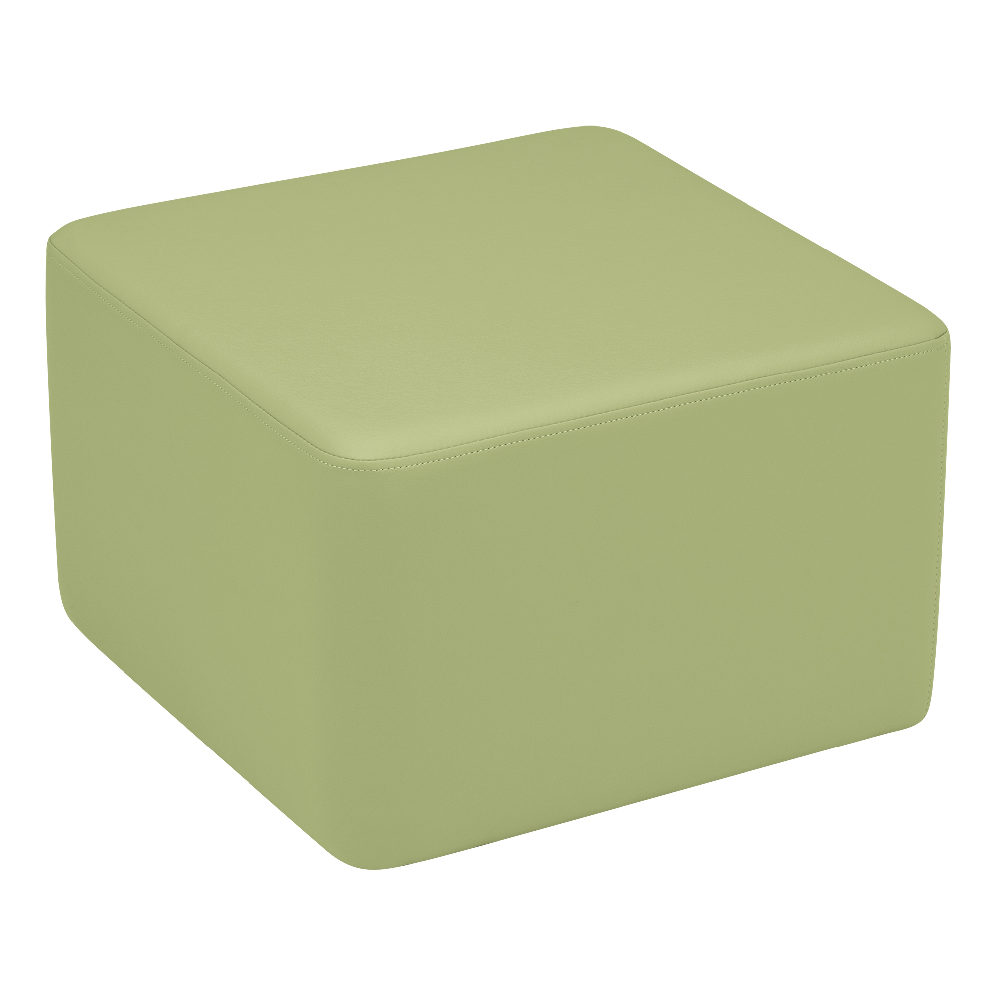 Shapes Vinyl Soft Seating - Cube (12" H) - Fern Green