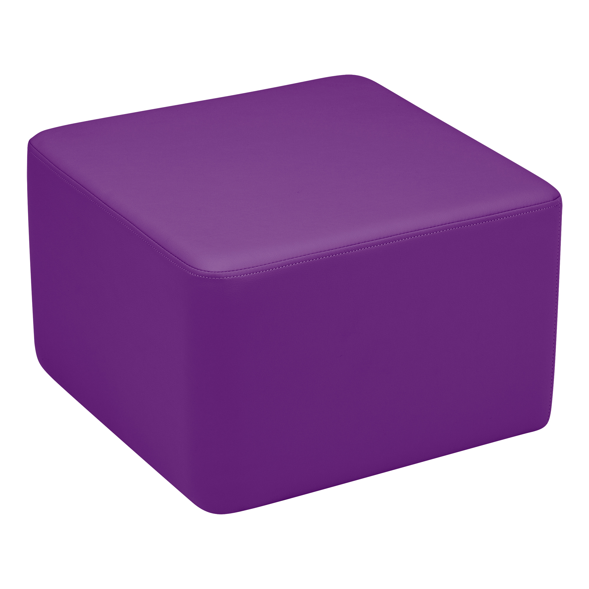 Shapes Vinyl Soft Seating - Cube (12" H) - Purple