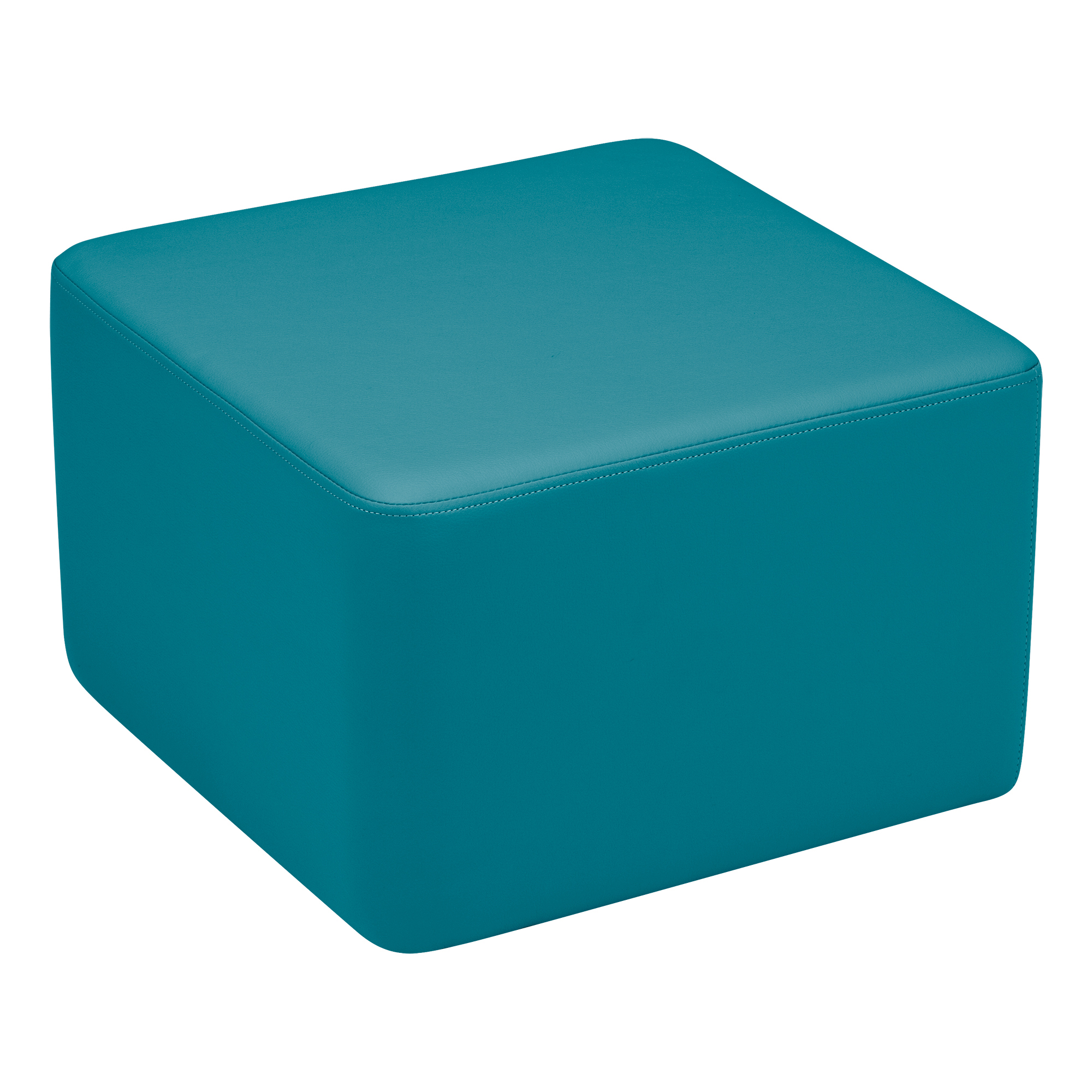 Shapes Vinyl Soft Seating - Cube (12" H) - Teal