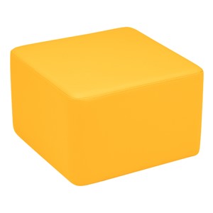Preschool Room Divider w/ Soft Seating - Shapes Vinyl Soft Seating - Cube