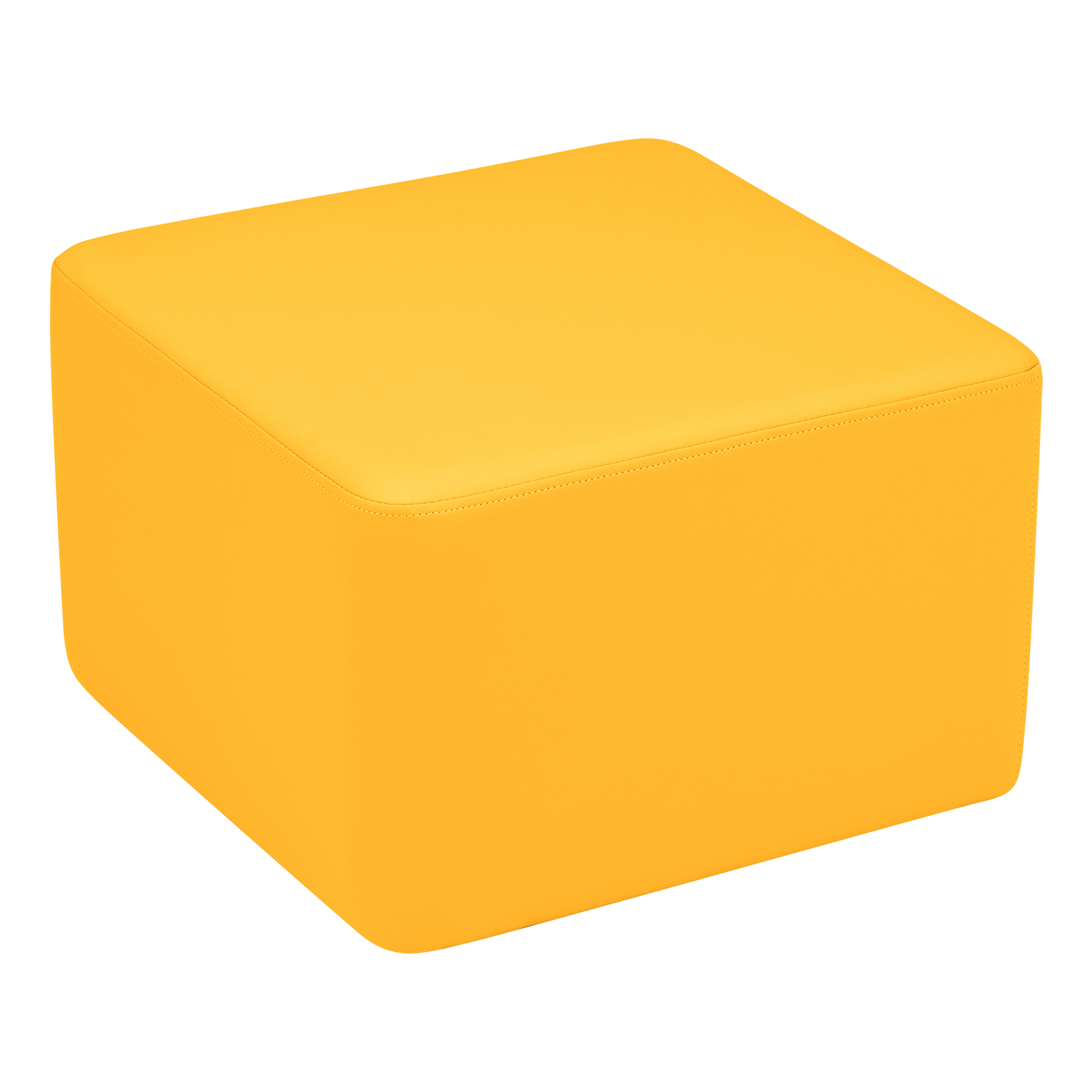 Shapes Vinyl Soft Seating - Cube (12" H) - Yellow