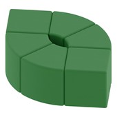Shapes Series Vinyl Soft Seating Set - Two 12" H Cubes & Four 12" H Wedges