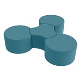 Shapes Vinyl Soft Seating Set - 18'' H Cog & Three 18'' H Crescents