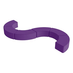 Shapes Vinyl Soft Seating - S-Curve (Six Pack) - Purple