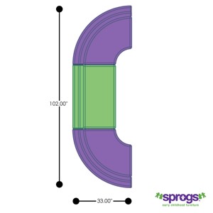 Shapes Vinyl Structured Soft Seating - Single U-Shape 12" H - Grouped Footprint