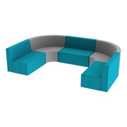 Shapes Series Vinyl Structured Soft Seating - Large U-Shape 12" H