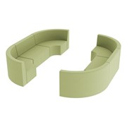 Shapes Series Vinyl Structured Soft Seating - Double U-Shape 12" H