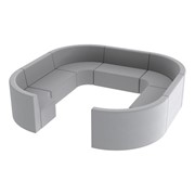 Shapes Series Vinyl Structured Soft Seating - Large Huddle 12" H