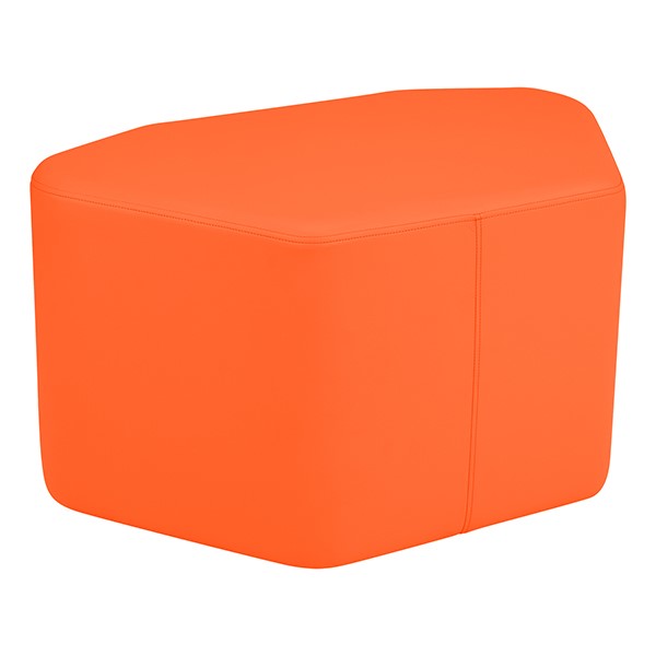 Shapes Vinyl Soft Seating - Petal (18" H) - Orange