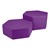 Shapes Vinyl Soft Seating - Hexagon - Purple