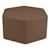 Shapes Vinyl Soft Seating - Hexagon (18" H) - Chocolate